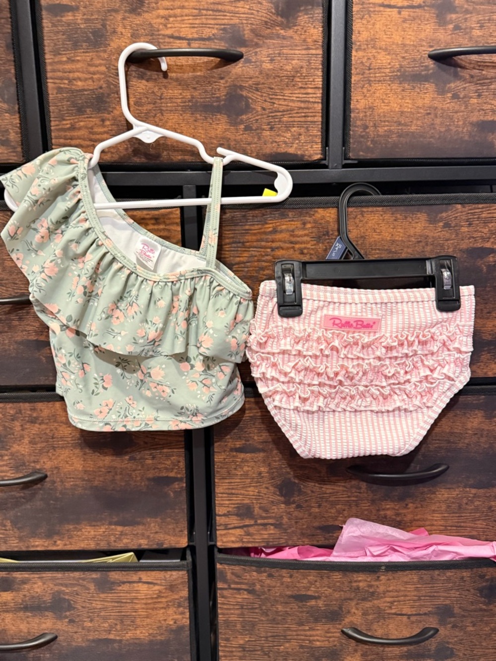Ruffle Butts Tea Roses One Shoulder Ruffle
Tankini 2pc 5T